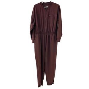 Old Navy Active Stretch Tech Utility Jumpsuit Purple Brown Womens Large